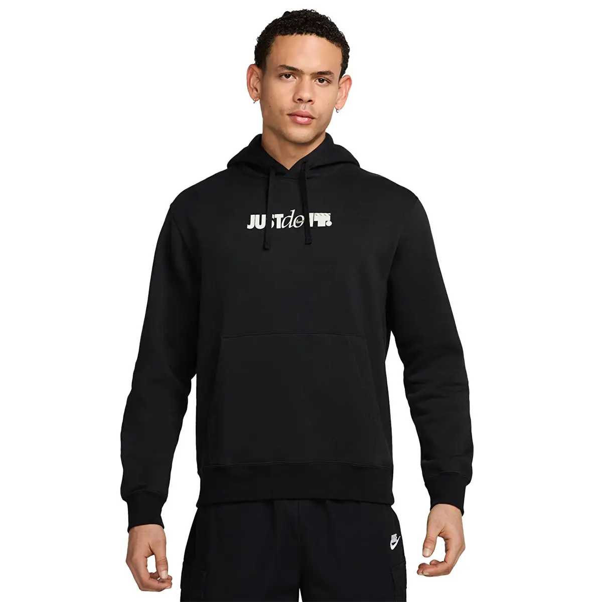 Club Pull-Over Hoodie Siyah Erkek Sweatshirt